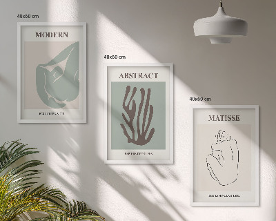 Set di quadri incorniciati Gli eleganti dipinti astratti di Matisse