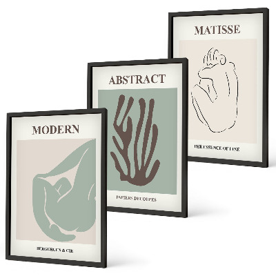 Set di quadri incorniciati Gli eleganti dipinti astratti di Matisse