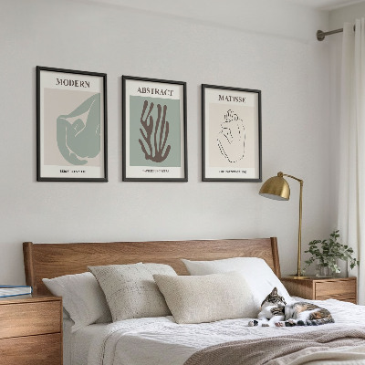 Set di quadri incorniciati Gli eleganti dipinti astratti di Matisse