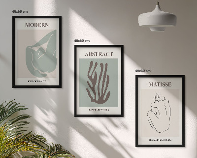 Set di quadri incorniciati Gli eleganti dipinti astratti di Matisse