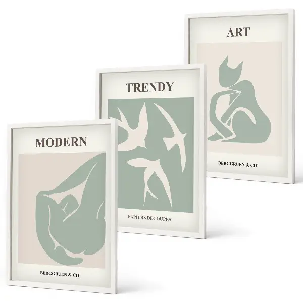 Composizione di quadri con figure astratte di Matisse