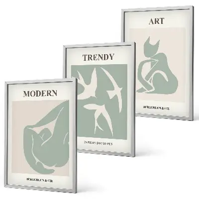 Composizione di quadri con figure astratte di Matisse