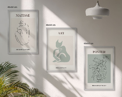Set di quadri incorniciati Poster di Matisse in verde e beige
