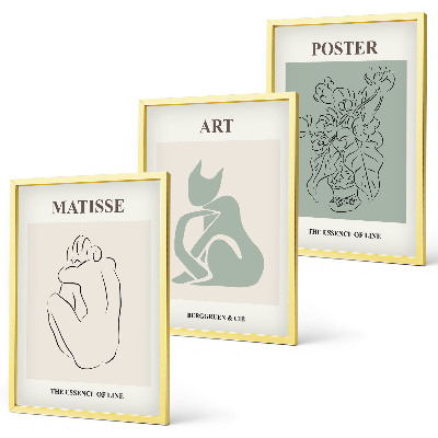 Set di quadri incorniciati Poster di Matisse in verde e beige