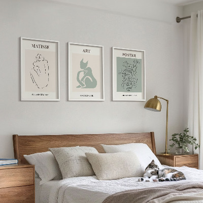Set di quadri incorniciati Poster di Matisse in verde e beige