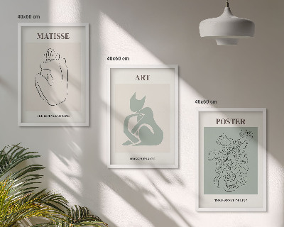 Set di quadri incorniciati Poster di Matisse in verde e beige
