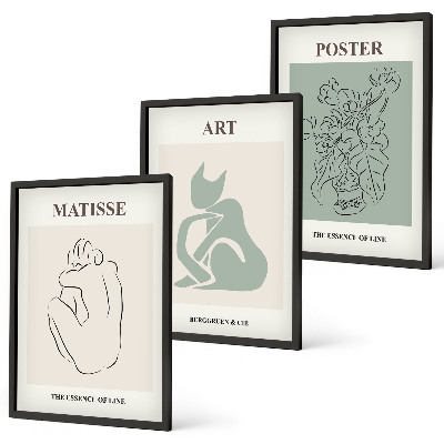 Set di quadri incorniciati Poster di Matisse in verde e beige