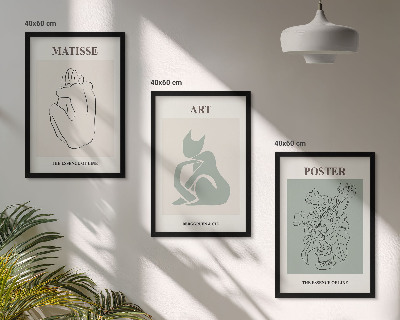 Set di quadri incorniciati Poster di Matisse in verde e beige