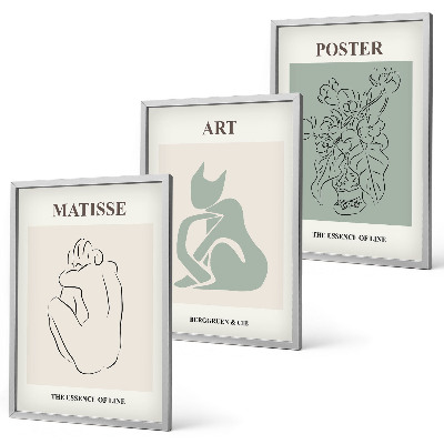 Set di quadri incorniciati Poster di Matisse in verde e beige