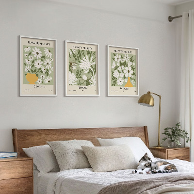 Set di quadri incorniciati Motivi floreali Londra Tokyo Dublino