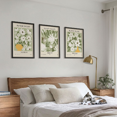 Set di quadri incorniciati Motivi floreali Londra Tokyo Dublino