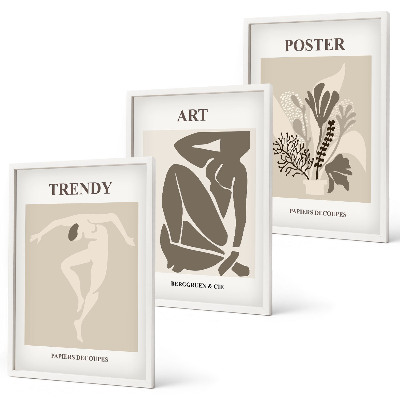 Set di 3 quadri Le figure vegetali di Matisse
