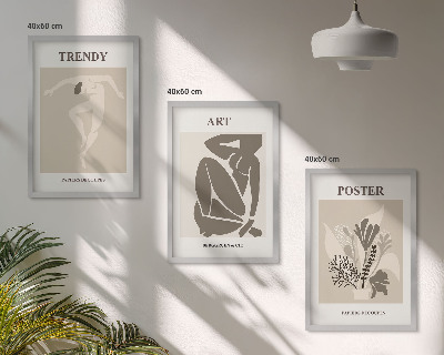 Set di 3 quadri Le figure vegetali di Matisse