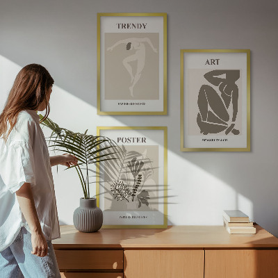 Set di 3 quadri Le figure vegetali di Matisse