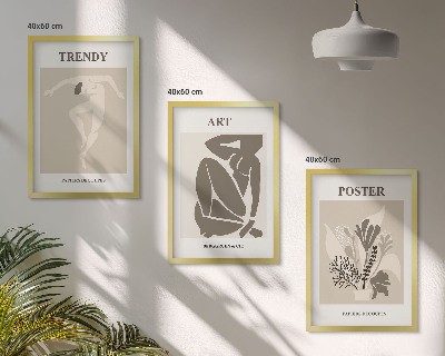 Set di 3 quadri Le figure vegetali di Matisse
