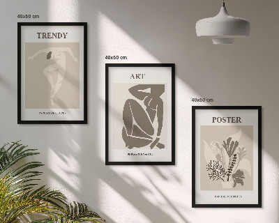 Set di 3 quadri Le figure vegetali di Matisse