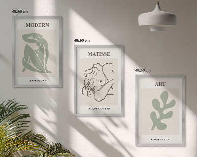 Set di 3 quadri Design elegante di personaggi vegetali