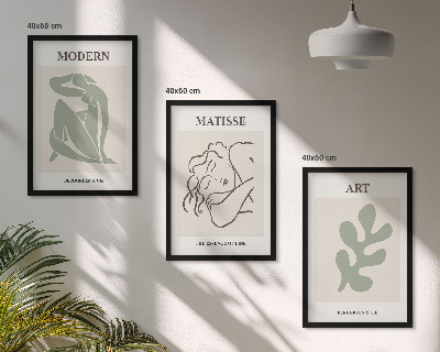 Set di 3 quadri Design elegante di personaggi vegetali