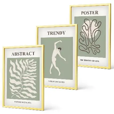 Composizione di quadri motivi vegetali verdi di Matisse