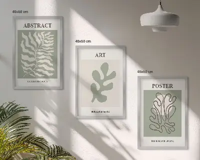 Set di quadri incorniciati con motivi vegetali di Matisse