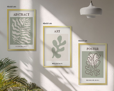 Set di quadri incorniciati I poster con motivi vegetali di Matisse