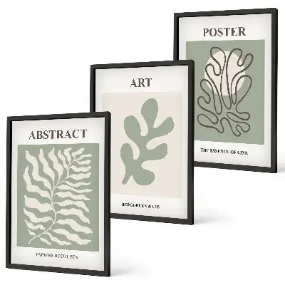 Set di quadri incorniciati con motivi vegetali di Matisse