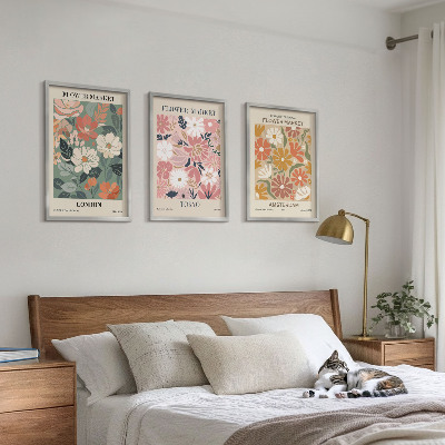 Set di quadri incorniciati Motivi floreali Londra Tokyo Amsterdam