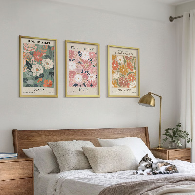 Set di quadri incorniciati Motivi floreali Londra Tokyo Amsterdam
