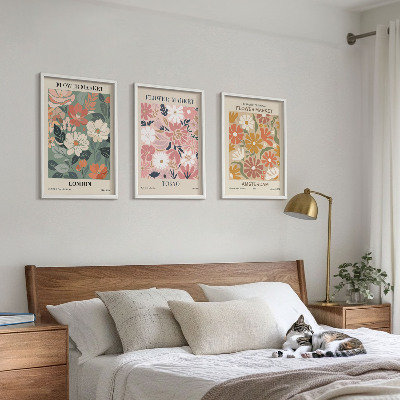 Set di quadri incorniciati Motivi floreali Londra Tokyo Amsterdam