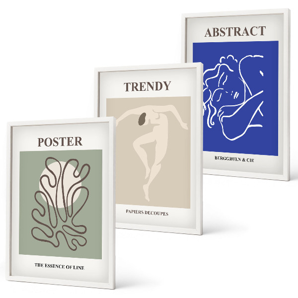 Set di 3 quadri Grafica a pastello di Henri Matisse