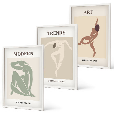 Composizione di quadri Personaggi eleganti nel minimalismo