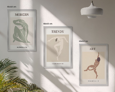 Composizione di quadri Personaggi eleganti nel minimalismo