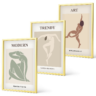 Composizione di quadri Personaggi eleganti nel minimalismo