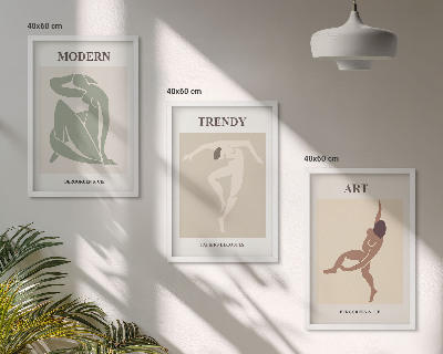 Composizione di quadri Personaggi eleganti nel minimalismo