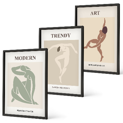 Composizione di quadri Personaggi eleganti nel minimalismo