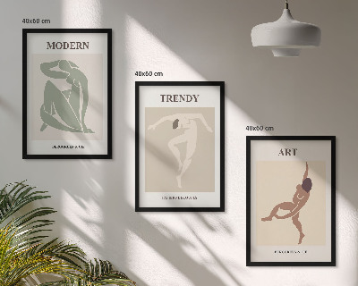 Composizione di quadri Personaggi eleganti nel minimalismo
