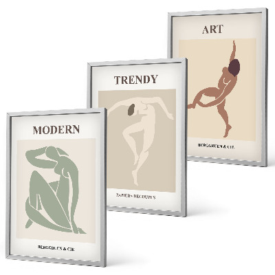 Composizione di quadri Personaggi eleganti nel minimalismo