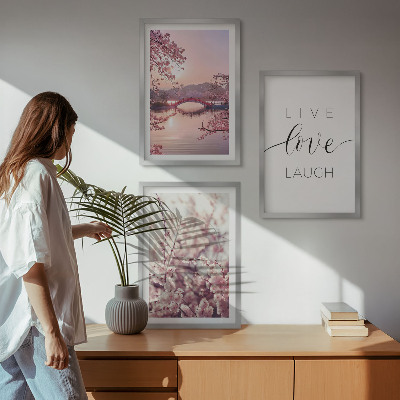 Set di quadri incorniciati Motivo dell'iscrizione del ponte dei fiori