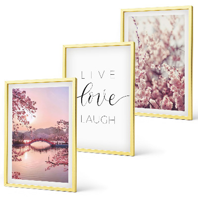 Set di quadri incorniciati Motivo dell'iscrizione del ponte dei fiori