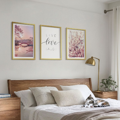 Set di quadri incorniciati Motivo dell'iscrizione del ponte dei fiori
