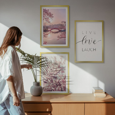 Set di quadri incorniciati Motivo dell'iscrizione del ponte dei fiori