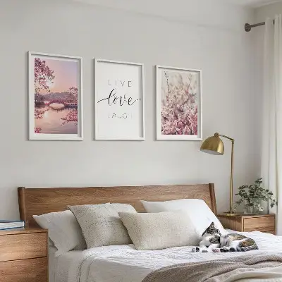 Set di quadri incorniciati motivo con iscrizione ponte dei fiori