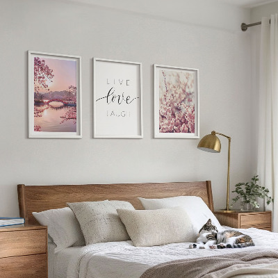 Set di quadri incorniciati Motivo dell'iscrizione del ponte dei fiori