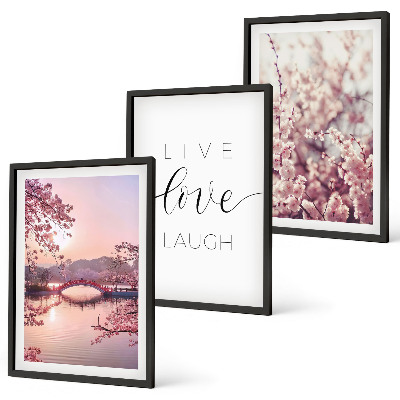 Set di quadri incorniciati Motivo dell'iscrizione del ponte dei fiori