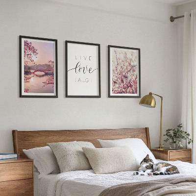 Set di quadri incorniciati Motivo dell'iscrizione del ponte dei fiori