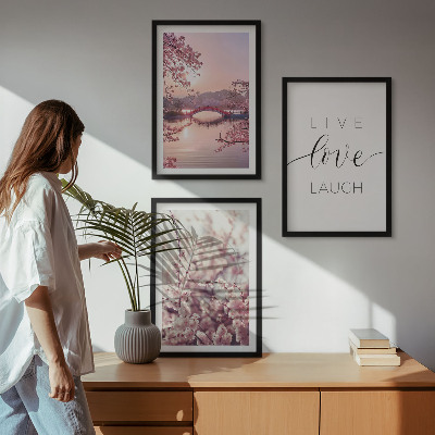 Set di quadri incorniciati Motivo dell'iscrizione del ponte dei fiori