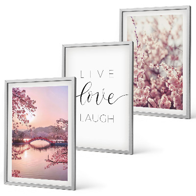 Set di quadri incorniciati Motivo dell'iscrizione del ponte dei fiori