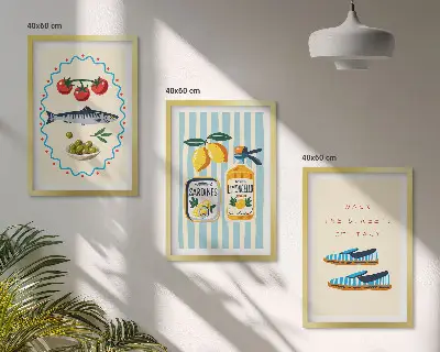 Set di quadri incorniciati con immagini di lifestyle dal gusto italiano