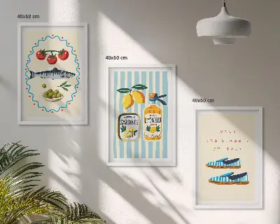 Set di quadri incorniciati con immagini di lifestyle dal gusto italiano
