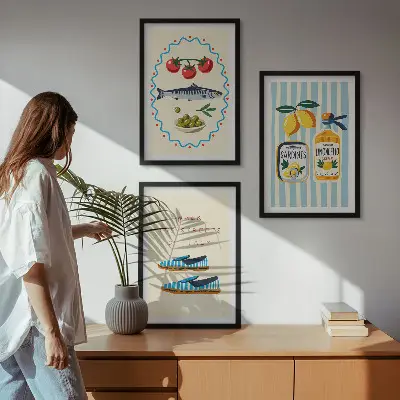 Set di quadri incorniciati con immagini di lifestyle dal gusto italiano